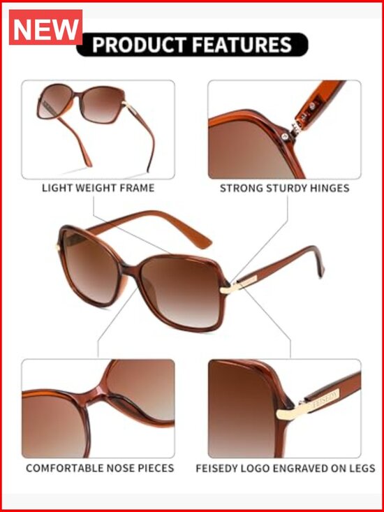 Vintage Square Polarized Sunglasses, UV400 Protection for Women main image 4